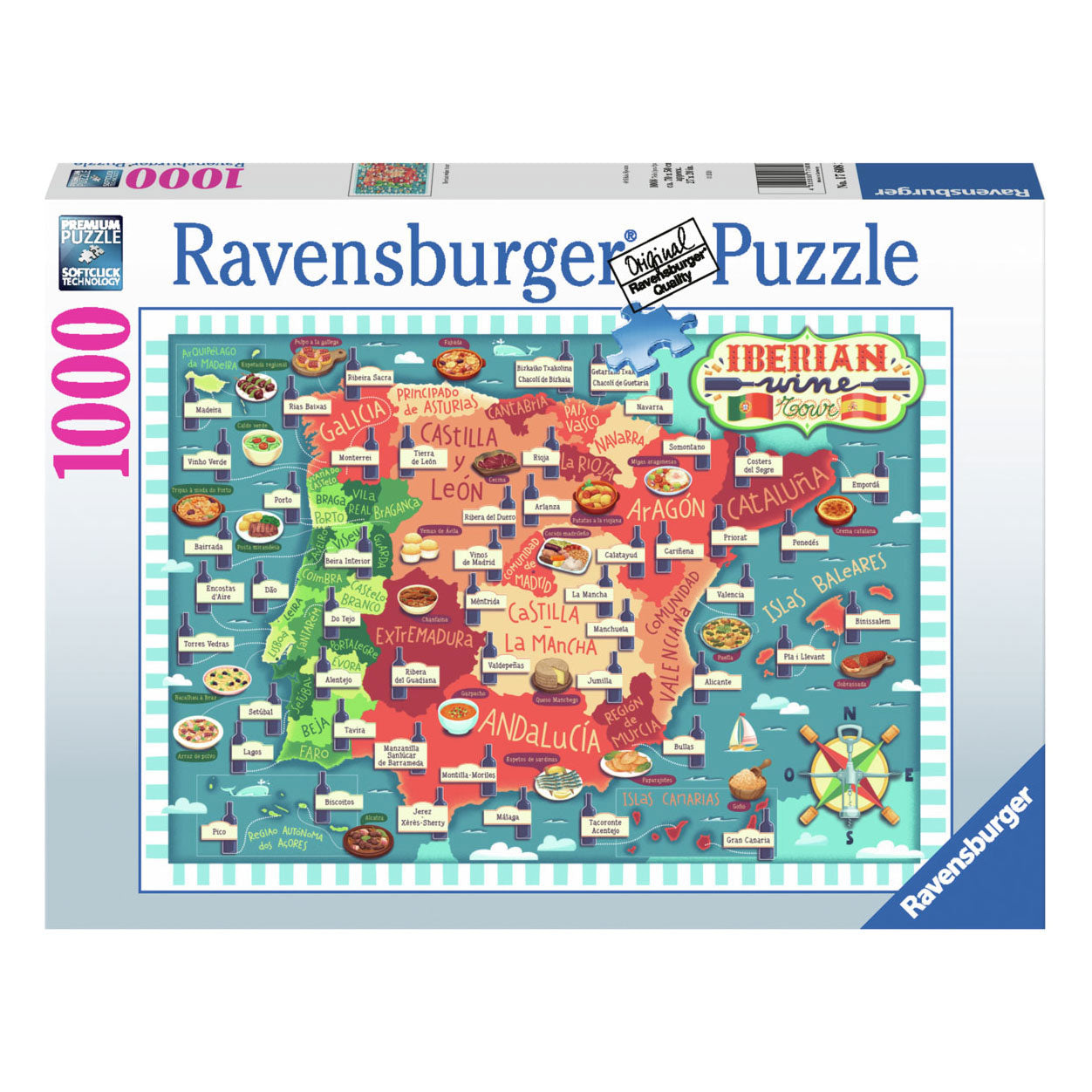 Ravensburger Jigsaw Puzzle Folder ou Iberia Wines, 1000st.