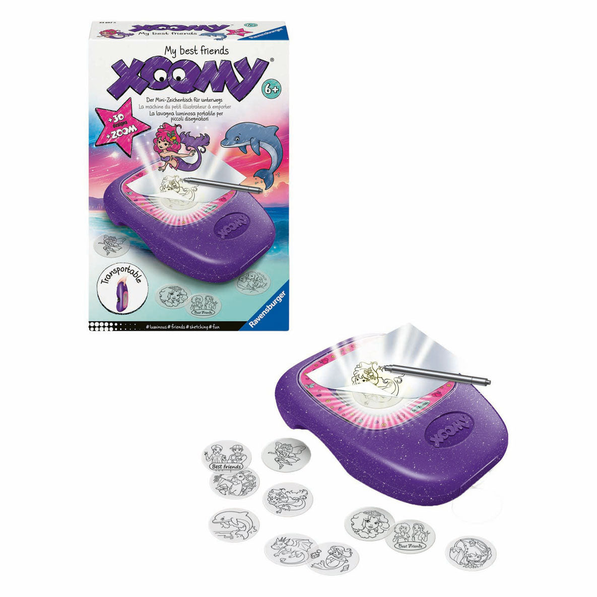 Ravensburger Xoomy Drawing Projecteur Midi Compact mes meilleurs amis