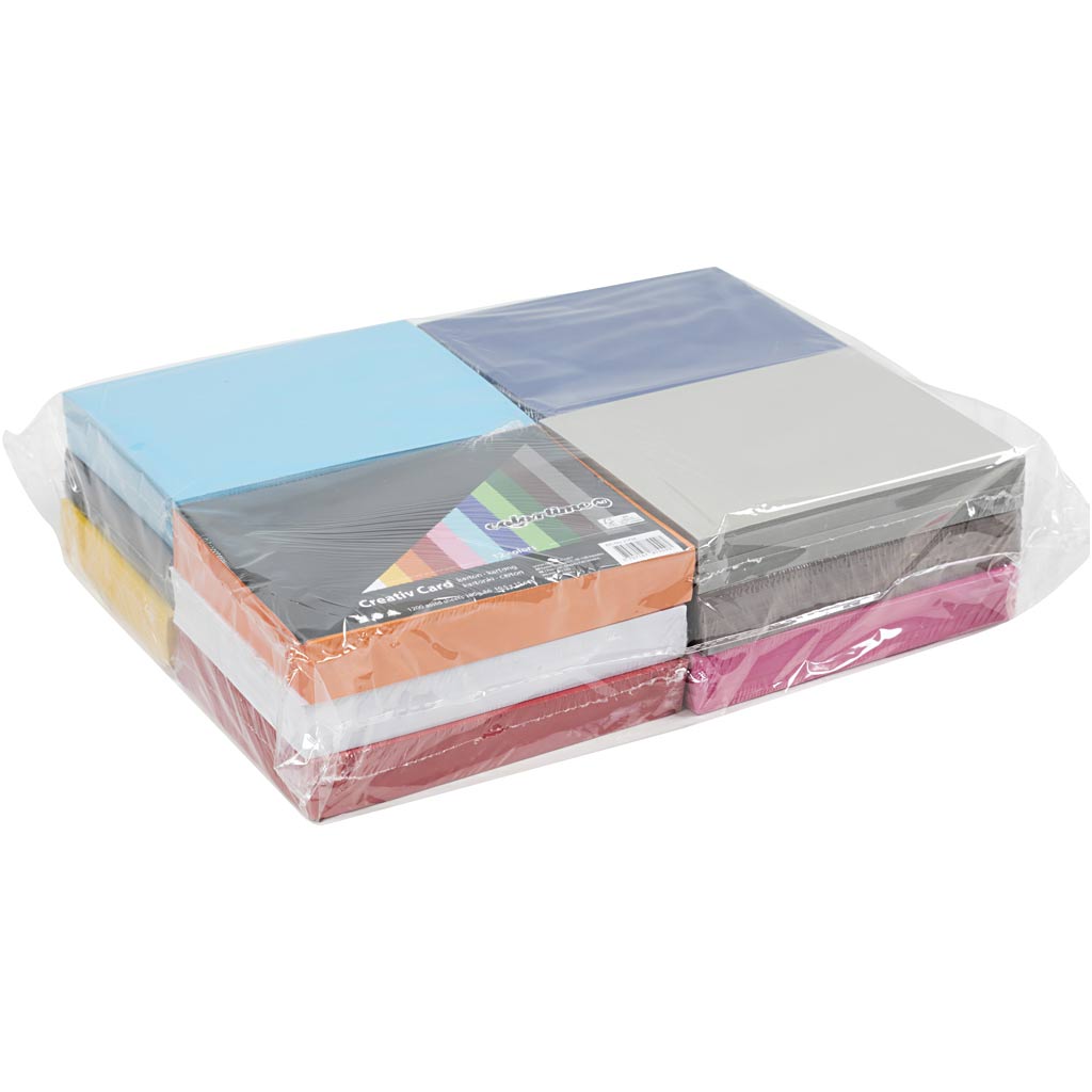 Carton coloré Colortime, a6, feuille 105x148 mm, 180 gr, couleurs assorties, 12x100 feuilles 1 boîte