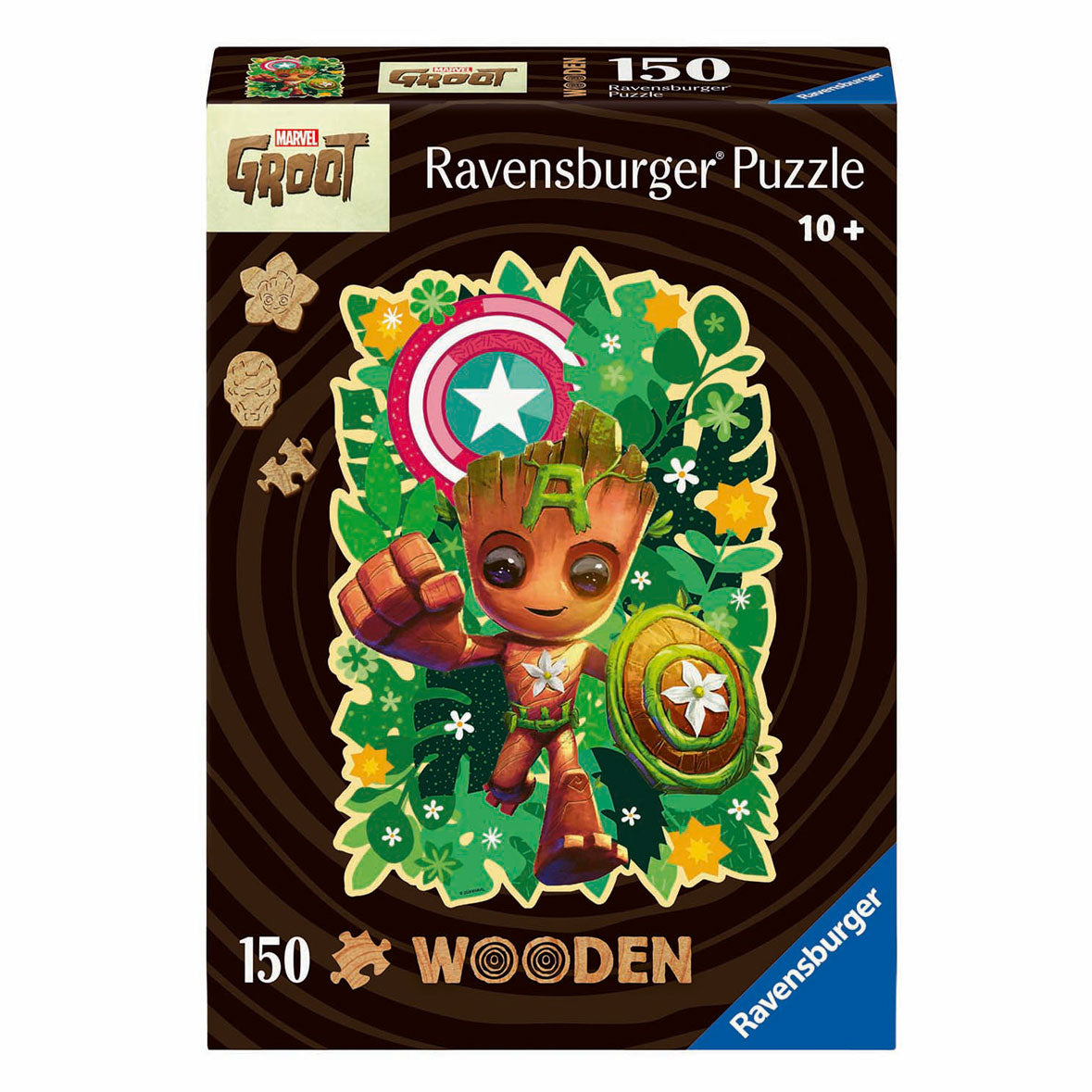 RAVENSBURGER PUBLITE DE JIGSAW WOODSE Marvel Groot, 150e.