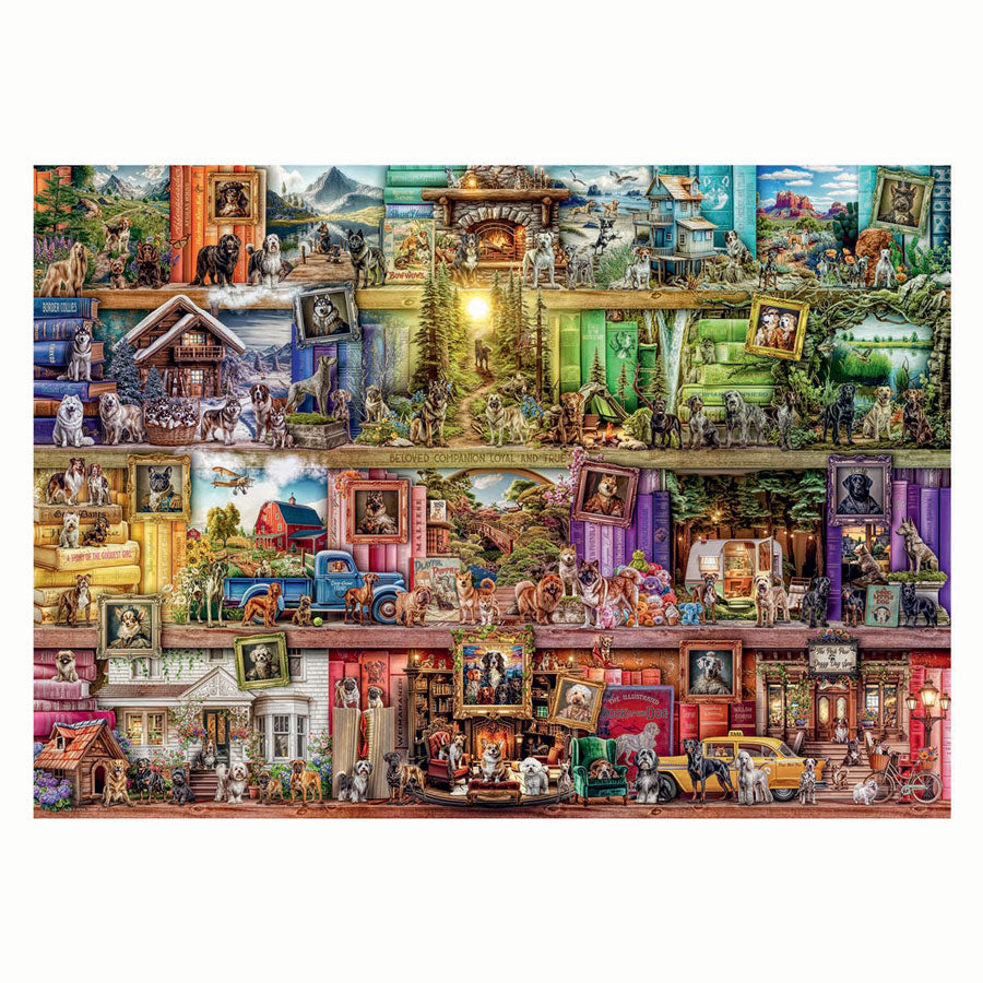 Ravensburger Puzzle la bibliothèque de chiens 1000 pièces