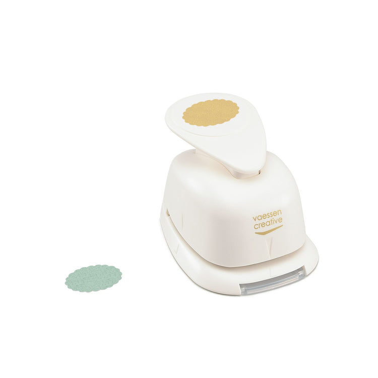 Vaessen creative • poinçon figure ovale festonné moyen 2,5x1,7cm