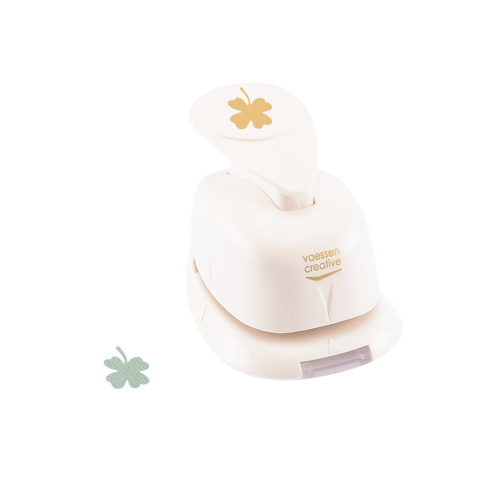 Vaessen creative • figurine perforatrice trèfle à quatre feuilles petit