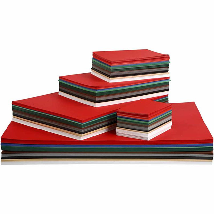 Carton de Noël, a2, a3, a4, a5, a6, 180 gr, diverses couleurs, 1800 feuilles diverses 1 boîte