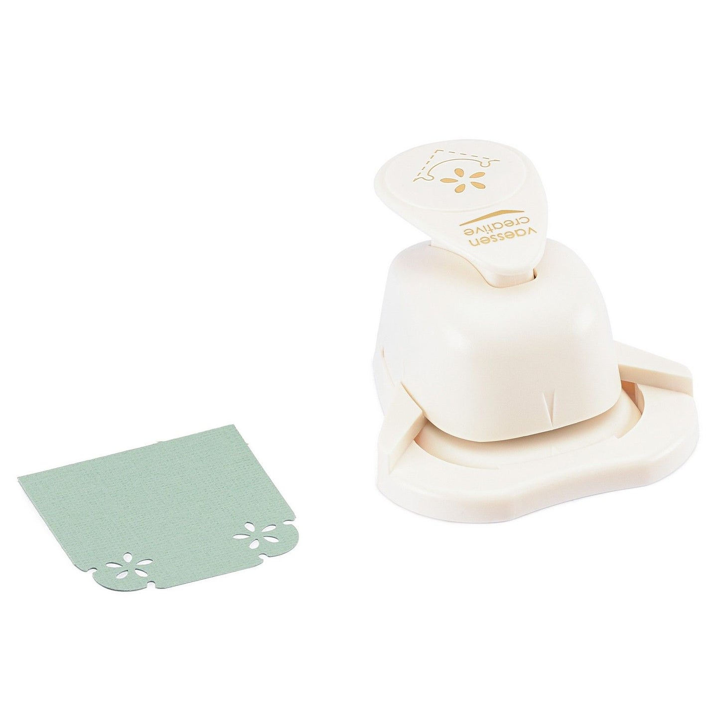 Vaessen creative • perforatrice d'angle marguerite avec bord décoratif 2x2cm