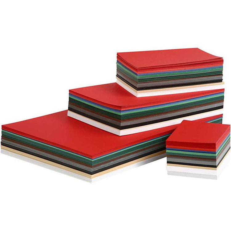 Carton de Noël Colortime, a3, a4, a5, a6, 180 gr, diverses couleurs, 1500 feuilles div 1 boîte