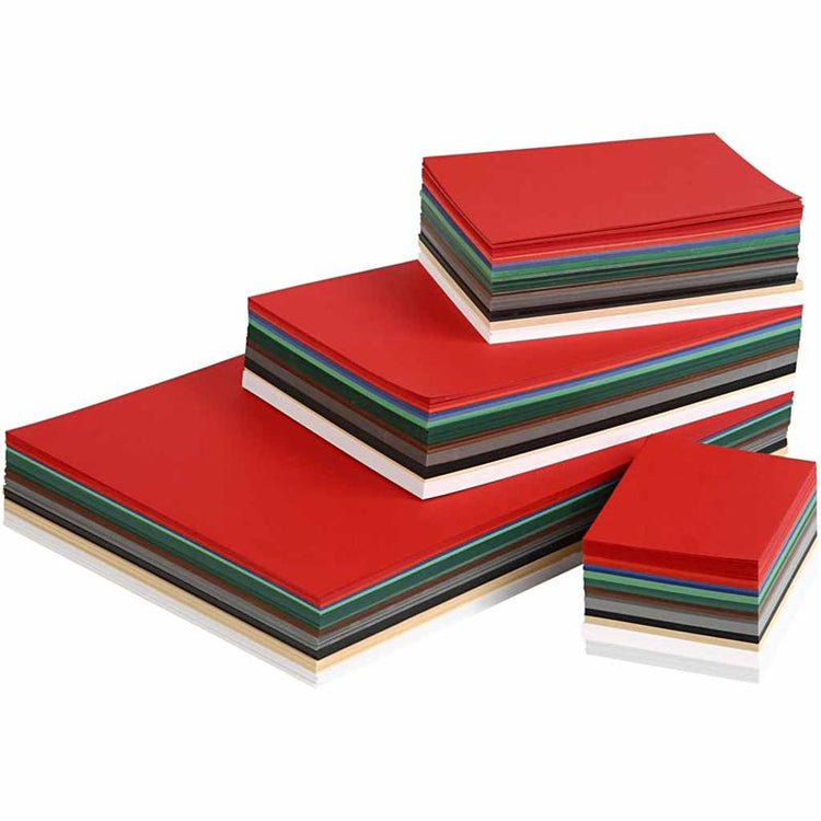 Carton de Noël Colortime, a3, a4, a5, a6, 180 gr, diverses couleurs, 1500 feuilles div 1 boîte