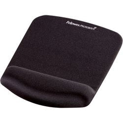 Tapis de souris avec repose-poignet Fellowes Plush Touch noir