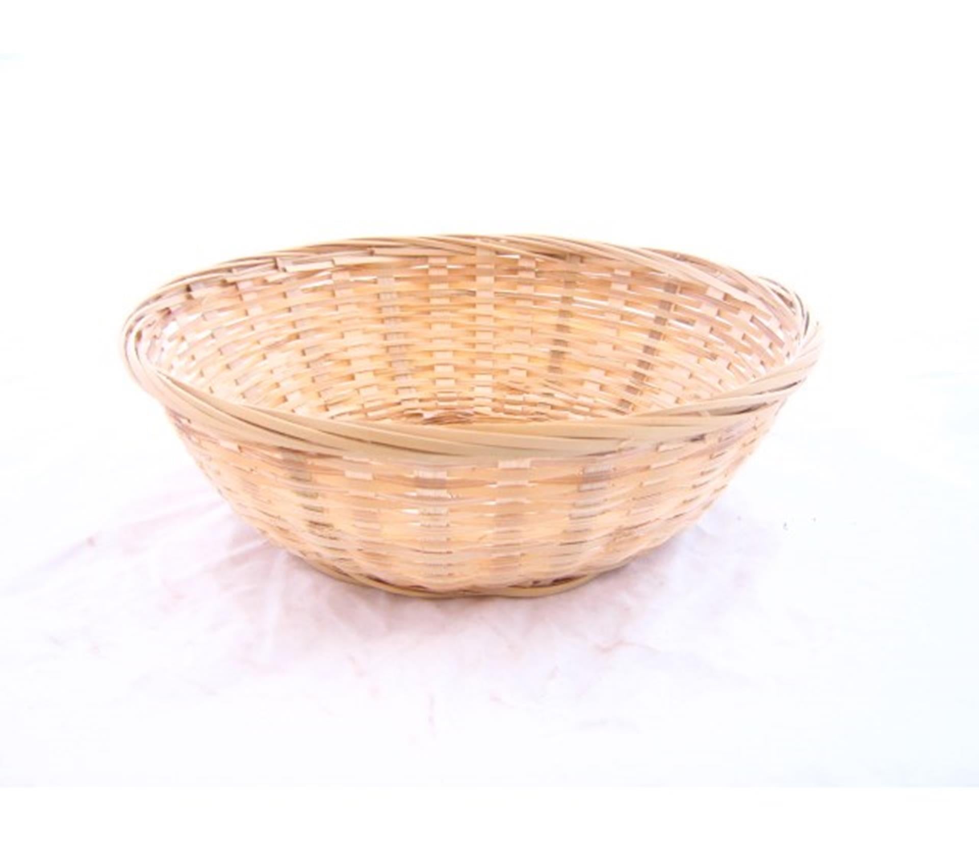 Corbeille à pain bambou ronde fermée 25x7 cm
