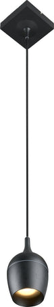 Lucide preston - lampe suspendue de salle de bain - ø 10 cm - 1xgu10 - ip44 - noir