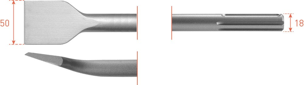 Burin à carrelage Rotec sds max 50x300mm