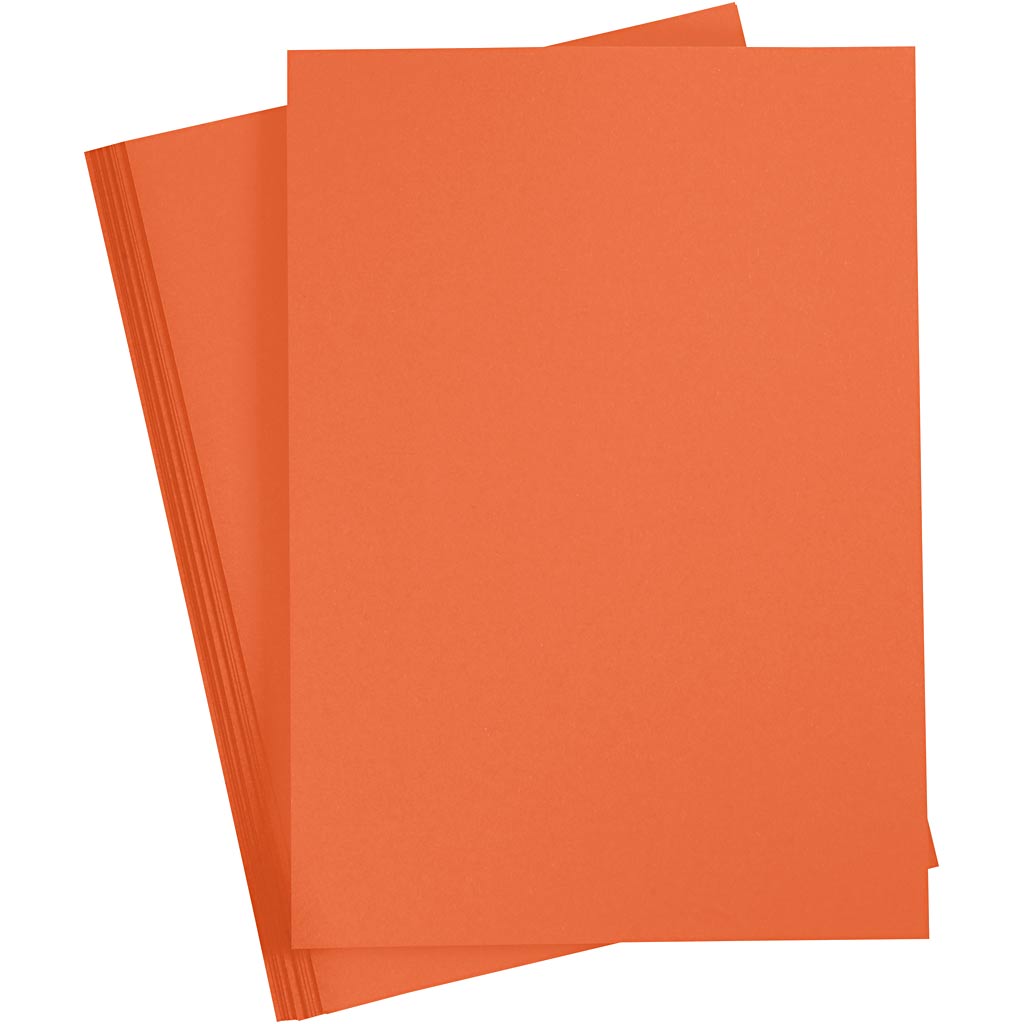 Carton coloré Creativ company, A3, feuille 297x420 mm, 180 gr, orange, 20 feuilles 1 boîte
