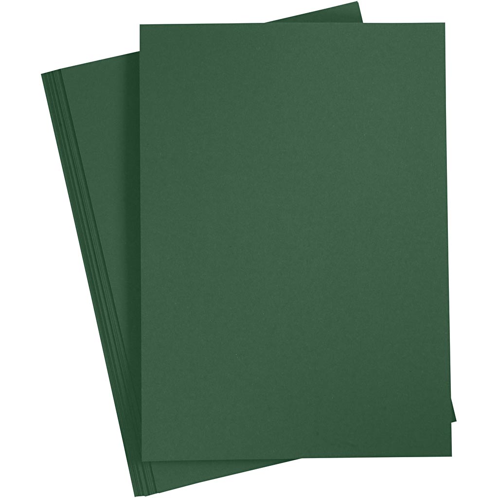 Carton coloré Creativ company, A3, feuille 297x420 mm, 180 gr, vert foncé, 20 feuilles 1 boîte