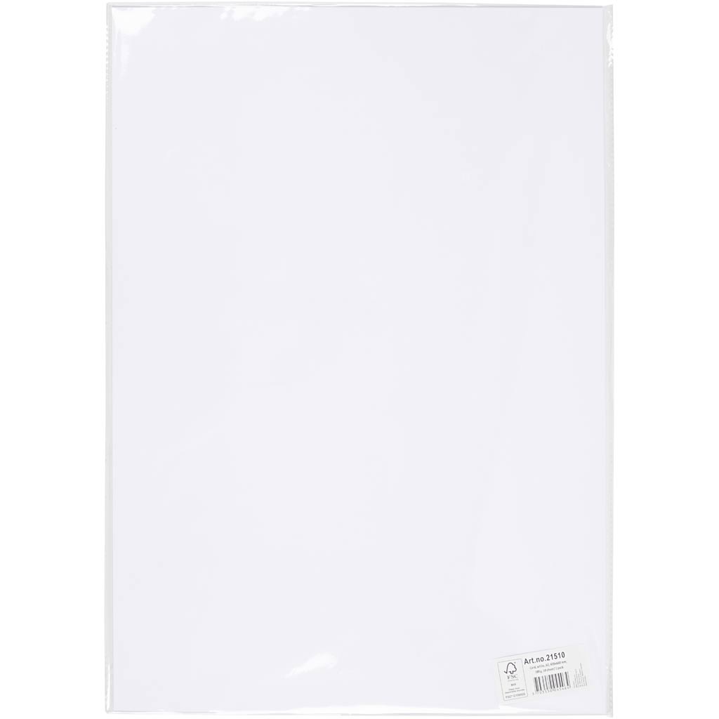 Carton coloré Creativ company, a2, feuille 420x594 mm, 180 gr, blanc, 10 feuilles 1 boîte