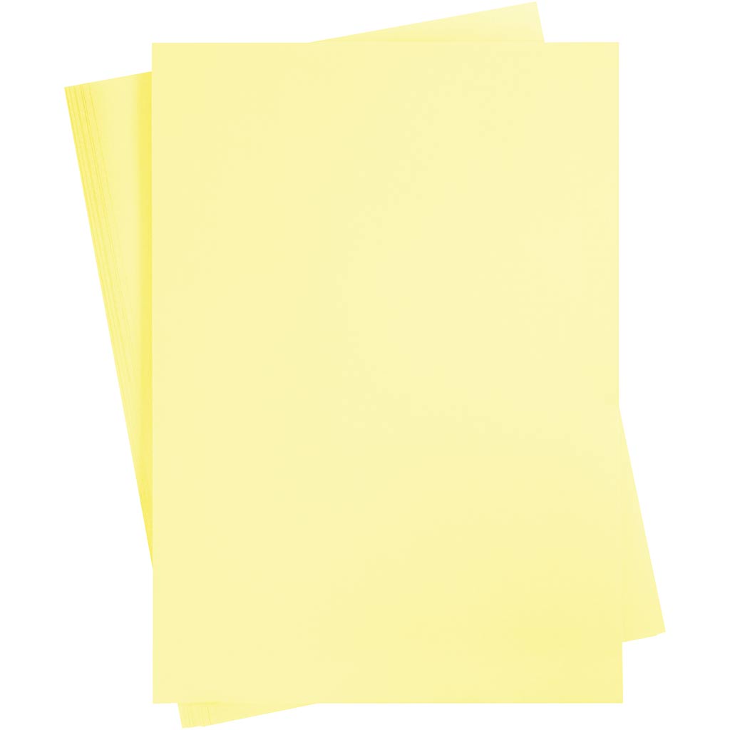 Carton coloré Creativ company, a2, feuille 420x594 mm, 180 gr, jaune clair, 10 feuilles 1 boîte