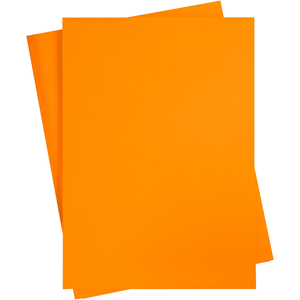 Carton coloré Creativ company, a2, feuille 420x594 mm, 180 gr, orange, 10 feuilles 1 boîte