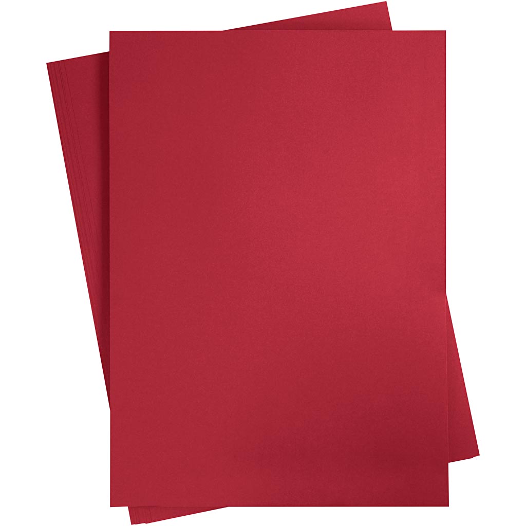 Carton coloré Creativ company, a2, feuille 420x594 mm, 180 gr, rouge de Noël, 10 feuilles 1 boîte