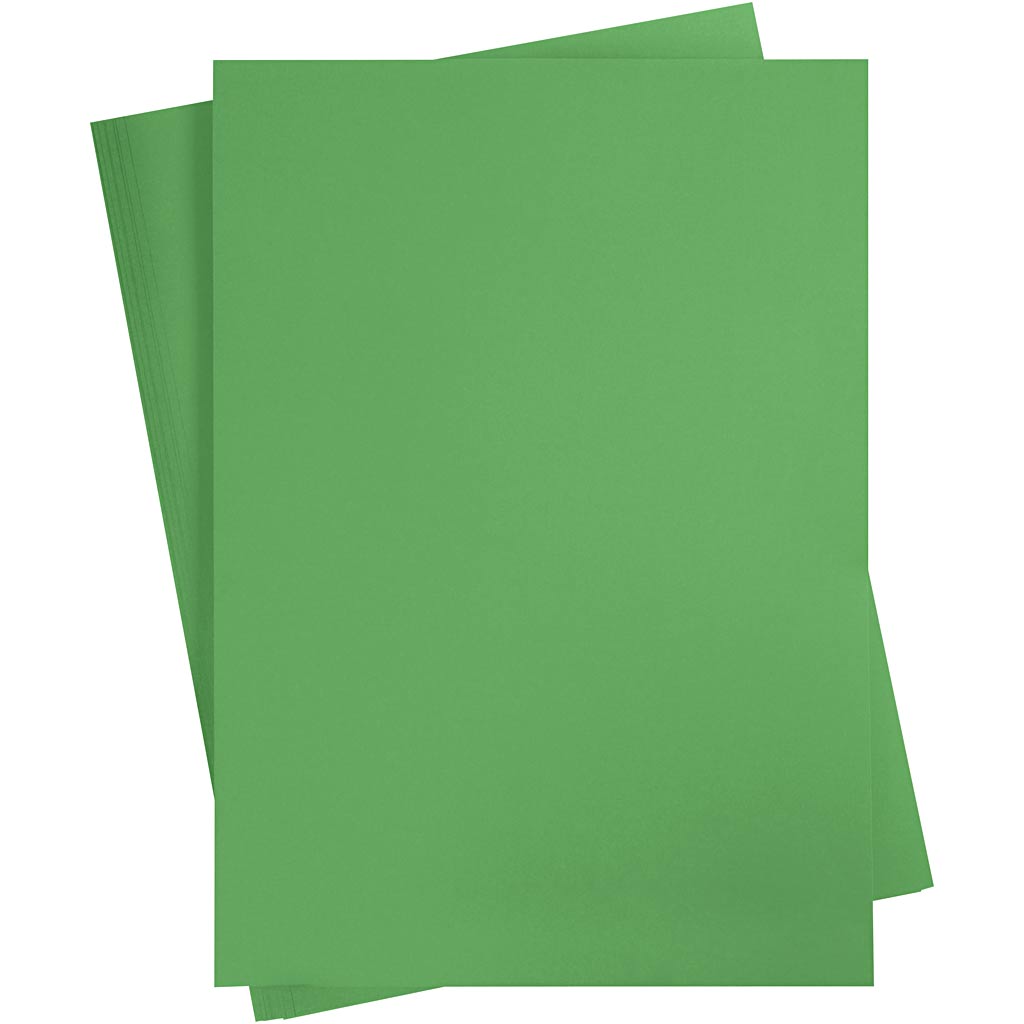 Carton coloré Creativ company, a2, feuille 420x594 mm, 180 gr, vert herbe, 10 feuilles 1 boîte