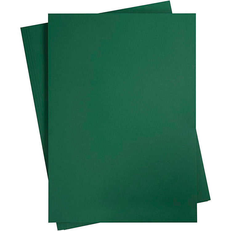 Carton coloré Creativ company, a2, feuille 420x594 mm, 180 gr, vert foncé, 10 feuilles 1 boîte