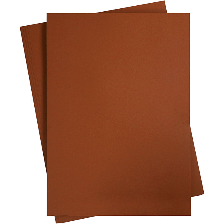 Carton coloré Creativ company, a2, feuille 420x594 mm, 180 gr, marron foncé, 10 feuilles 1 boîte