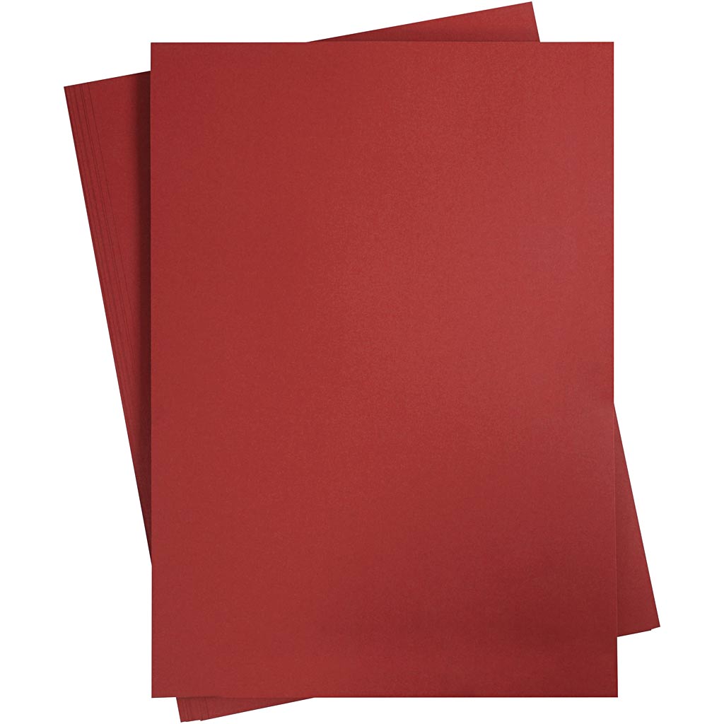 Carton coloré Creativ company, a2, feuille 420x594 mm, 180 gr, rouge foncé, 10 feuilles 1 boîte