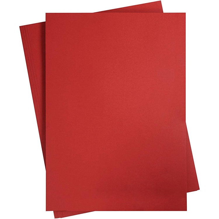 Carton coloré Creativ company, a2, feuille 420x594 mm, 180 gr, rouge foncé, 10 feuilles 1 boîte