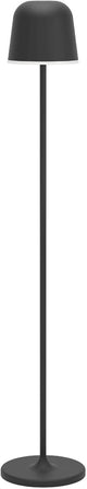 Lampe sur pied Eglo waya-l pour intérieur et extérieur - rechargeable (jusqu'à 47 heures de lumière) - 140 cm - noir et blanc - sans fil - dimmable