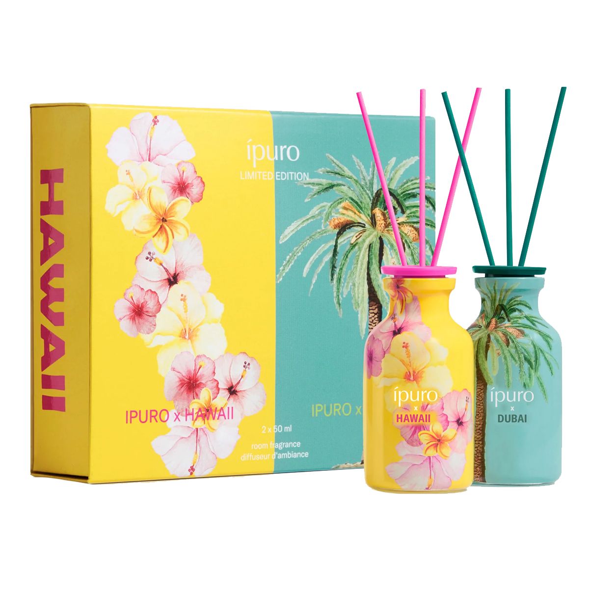 Coffret diffuseur de parfum Ipuro hawaii dubaï 2x50ml