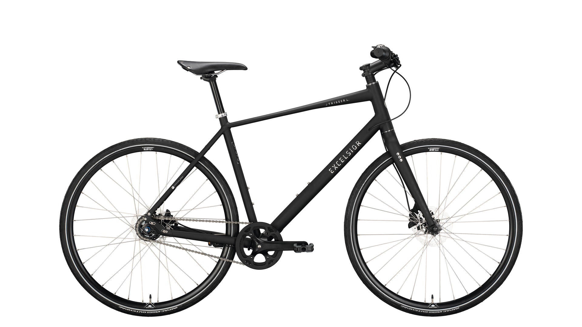 Déclencheur de vélo urbain Excelsior (# 1) Bike Excels.trigger 28 58 Diam. 8sp noirs Matt