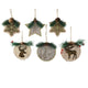 Decoris Pendentif de Noël bois 8x1x8cm