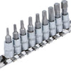 Jeu d'inserts d'embouts techniques Bgs 1 4 torx t10 - t50 9 pcs.
