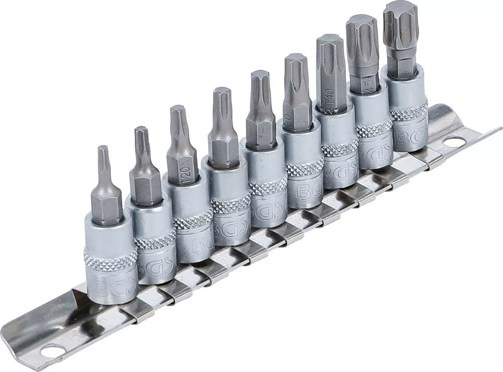 Jeu d'inserts d'embouts techniques Bgs 1 4 torx t10 - t50 9 pcs.