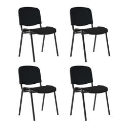 Chaise visiteur nowy iso plus empilable noir