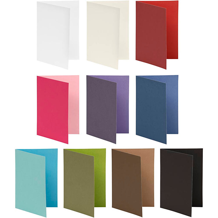 Carte d'entreprise Creativ, format carte 10,5x15 cm, contenu peut varier, 250 gr, différentes couleurs, 30 boîtes 1 boîte