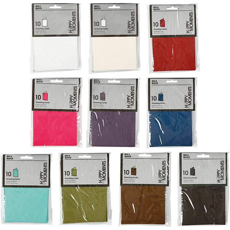 Carte d'entreprise Creativ, format carte 10,5x15 cm, contenu peut varier, 250 gr, différentes couleurs, 30 boîtes 1 boîte