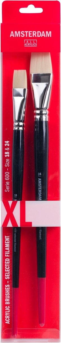 Set de pinceaux Amsterdam série 600, xl (18-24) - synthétique plat