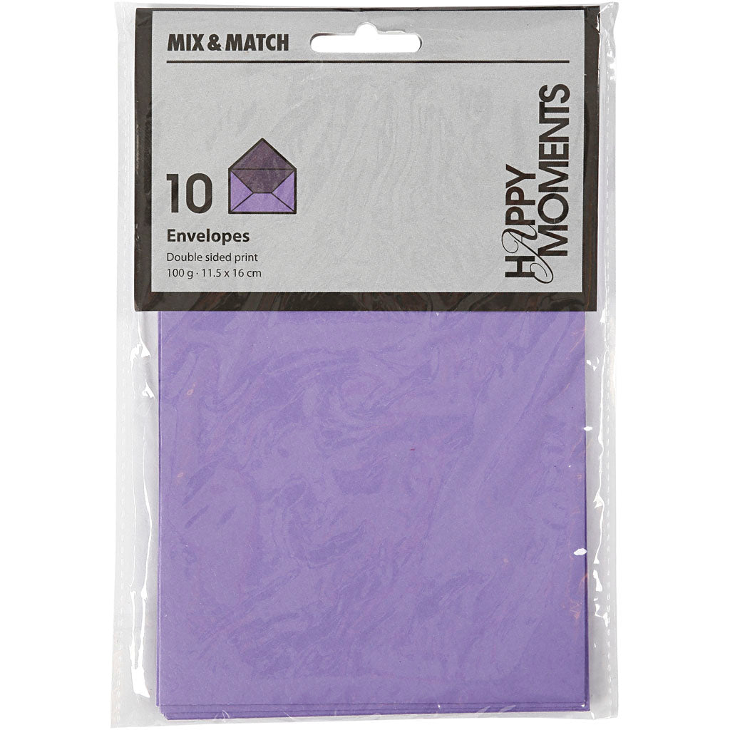Enveloppe Creativ company, format enveloppe 11,5x16 cm, 100 gr, violet foncé, 10 pièces 1 boîte