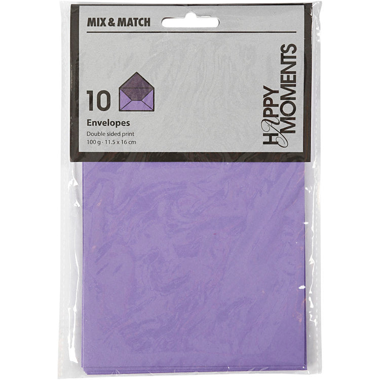 Enveloppe Creativ company, format enveloppe 11,5x16 cm, 100 gr, violet foncé, 10 pièces 1 boîte