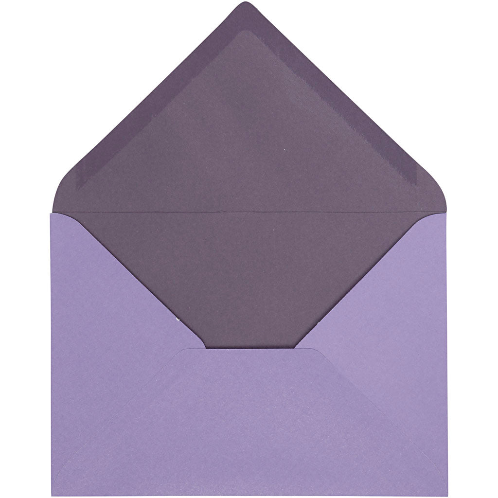 Enveloppe Creativ company, format enveloppe 11,5x16 cm, 100 gr, violet foncé, 10 pièces 1 boîte