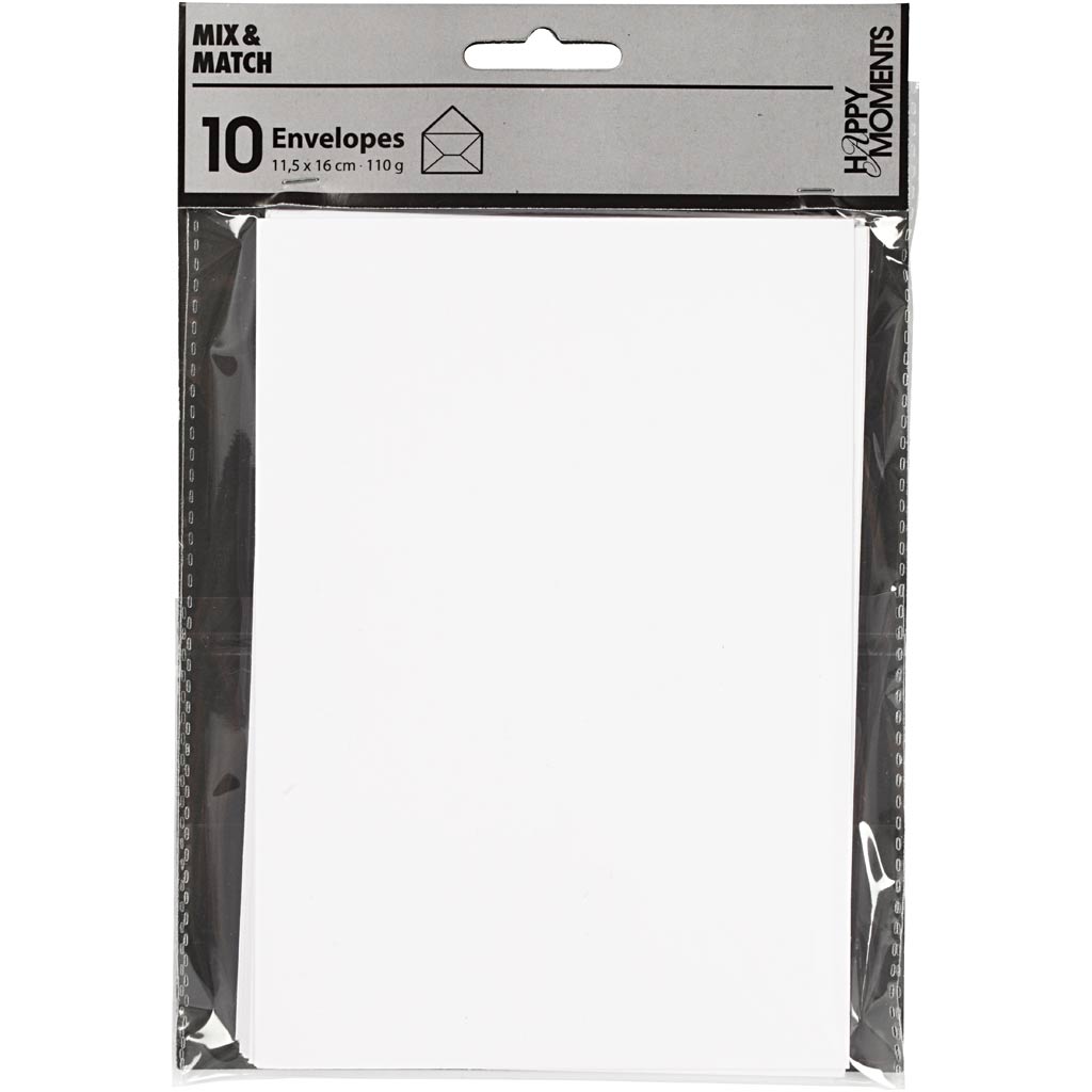 Enveloppe blanche 110gr, 10st.