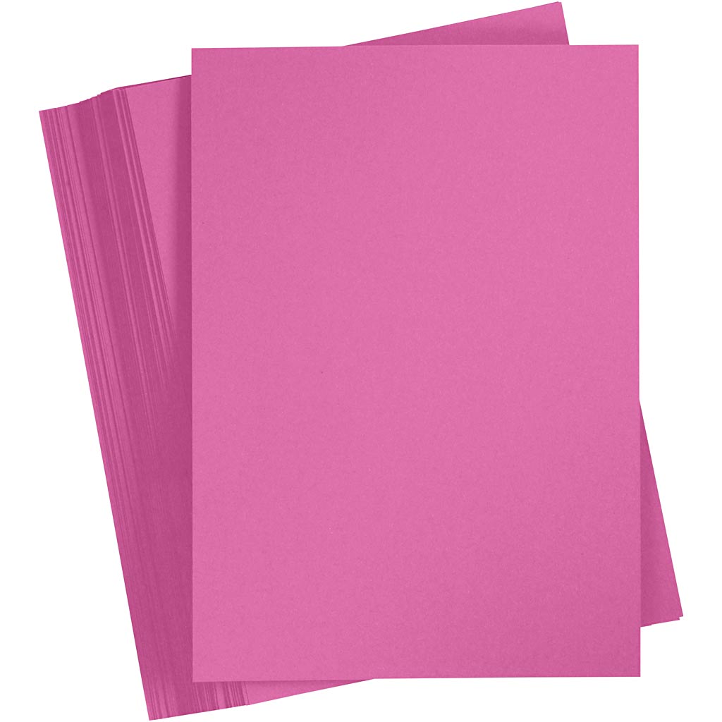 Carton coloré Creativ company, a4, feuille 210x297 mm, 180 gr, rose, 100 feuilles 1 boîte