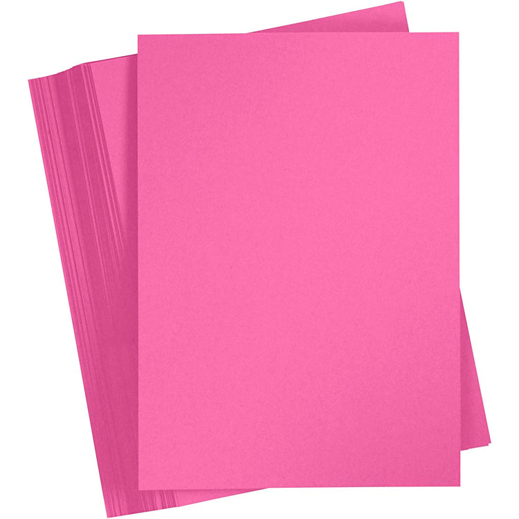 Carton coloré Creativ company, a4, feuille 210x297 mm, 180 gr, rose, 100 feuilles 1 boîte