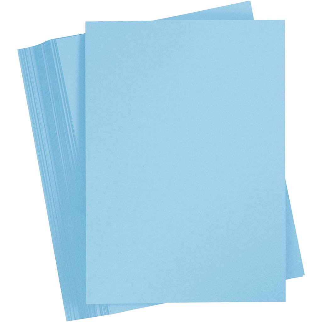 Carton coloré Creativ company, a4, feuille 210x297 mm, 180 gr, bleu clair, 100 feuilles 1 boîte