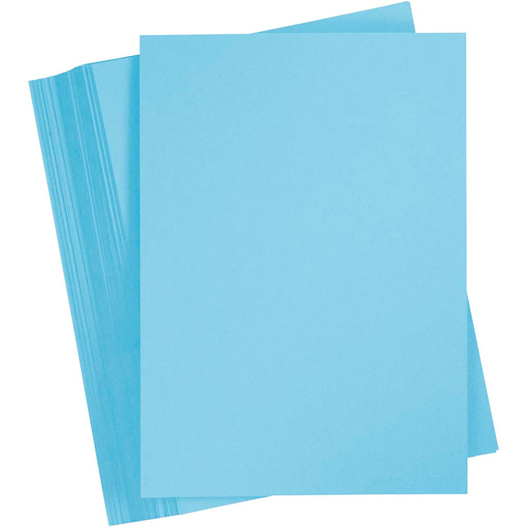 Carton coloré Creativ company, a4, feuille 210x297 mm, 180 gr, bleu clair, 100 feuilles 1 boîte