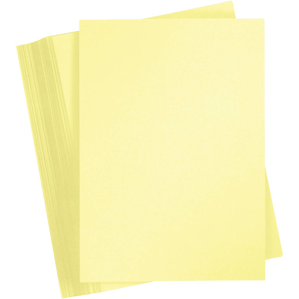 Carton coloré Creativ company, a4, feuille 210x297 mm, 180 gr, jaune clair, 100 feuilles 1 boîte