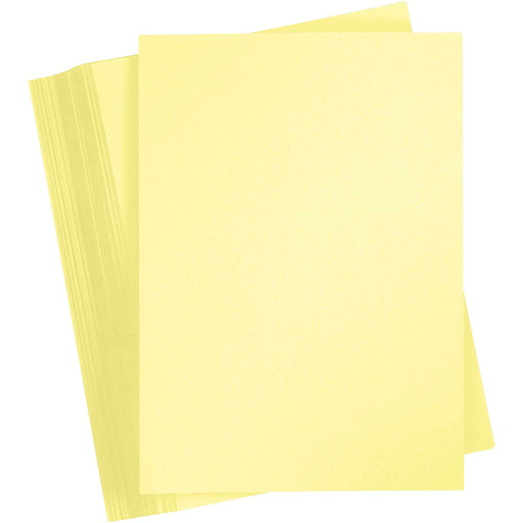 Carton coloré Creativ company, a4, feuille 210x297 mm, 180 gr, jaune clair, 100 feuilles 1 boîte