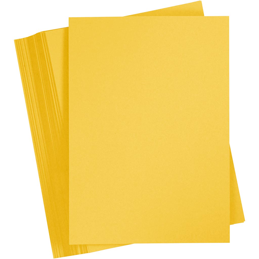 Carton coloré Creativ company, a4, feuille 210x297 mm, 180 gr, jaune soleil, 100 feuilles 1 boîte