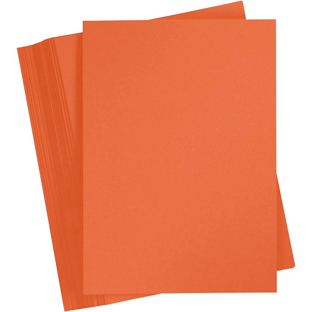 Carton coloré Creativ company, a4, feuille 210x297 mm, 180 gr, orange, 100 feuilles 1 boîte