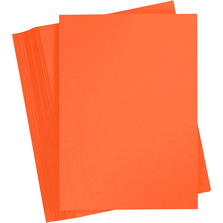 Carton coloré Creativ company, a4, feuille 210x297 mm, 180 gr, orange, 100 feuilles 1 boîte
