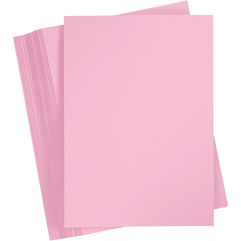Carton coloré Creativ company, a4, feuille 210x297 mm, 180 gr, rose clair, 100 feuilles 1 boîte